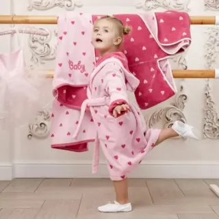 Халат махровый детский Счастливый ребенок с капюшоном Халат махровый детский Счастливый ребенок с капюшоном