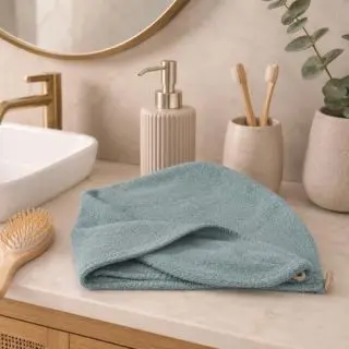 Cleanelly – Чалма махровая на пуговице 25,5 Х 62 зеленая – набор полотенец, цвет зелёный Cleanelly – Чалма махровая на пуговице 25,5 Х 62 зеленая – набор полотенец, цвет зелёный