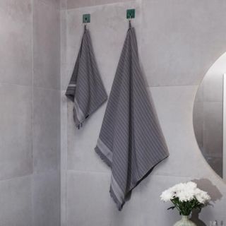 Cleanelly – Полотенце махровое одностороннее Радость жизни с петелькой, серый Cleanelly – Полотенце махровое одностороннее Радость жизни с петелькой, серый