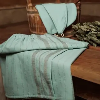 Комплект для сауны Здоровый дух (парео + чалма) женский Комплект для сауны Здоровый дух (парео + чалма) женский