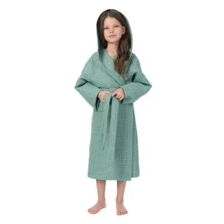 Халат вафельный детский Радость с капюшоном Халат вафельный детский Радость с капюшоном