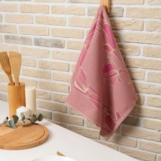 Cleanelly – Полотенце вафельное Магнолия в цвету 50х70, Cleanelly – Полотенце вафельное Магнолия в цвету 50х70,