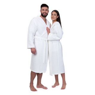 Халат вафельный Основа комфорта универсальный с капюшоном (рельефный) Халат вафельный Основа комфорта универсальный с капюшоном (рельефный)