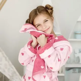 Халат махровый детский Счастливый ребенок с капюшоном Халат махровый детский Счастливый ребенок с капюшоном