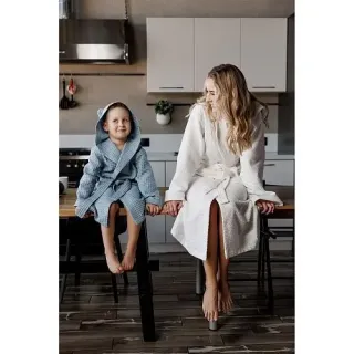 Халат вафельный детский Радость с капюшоном (ушки) Халат вафельный детский Радость с капюшоном (ушки)