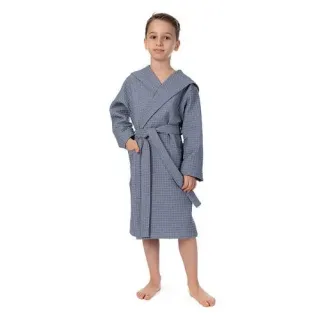 Халат вафельный детский Радость с капюшоном Халат вафельный детский Радость с капюшоном