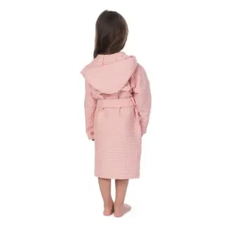 Халат вафельный детский Радость с капюшоном (ушки) Халат вафельный детский Радость с капюшоном (ушки)