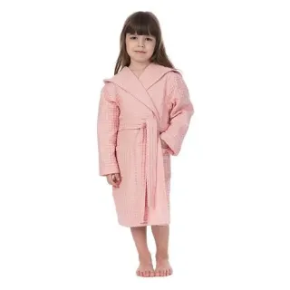 Халат вафельный детский Радость с капюшоном (ушки) Халат вафельный детский Радость с капюшоном (ушки)