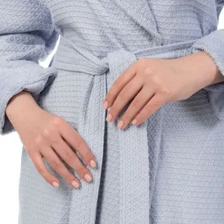 Халат вафельный Лимонная роща женский комбинированный Халат вафельный Лимонная роща женский комбинированный