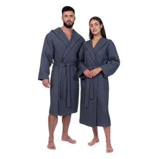 Халат вафельный Основа комфорта универсальный с капюшоном (рельефный) Халат вафельный Основа комфорта универсальный с капюшоном (рельефный)