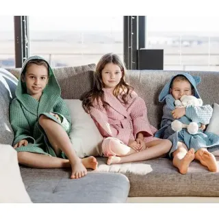 Халат вафельный детский Радость с капюшоном Халат вафельный детский Радость с капюшоном