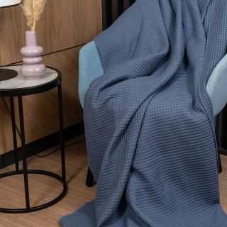 Плед жаккардовый Текстурный с бахромой Плед жаккардовый Текстурный с бахромой