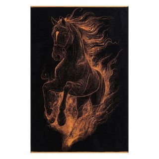 Полотенце махровое Лошадь в огне 100х150 Полотенце махровое Лошадь в огне 100х150