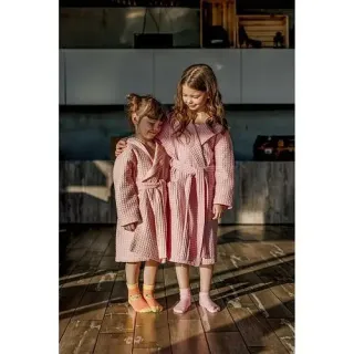 Халат вафельный детский Радость с капюшоном (ушки) Халат вафельный детский Радость с капюшоном (ушки)