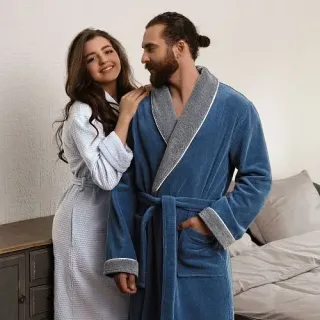 Халат вафельный Лимонная роща женский комбинированный Халат вафельный Лимонная роща женский комбинированный