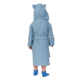 Халат вафельный детский Радость с капюшоном (ушки) Халат вафельный детский Радость с капюшоном (ушки)