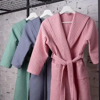 Халат вафельный детский Радость с капюшоном Халат вафельный детский Радость с капюшоном