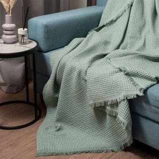 Плед жаккардовый Текстурный с бахромой Плед жаккардовый Текстурный с бахромой