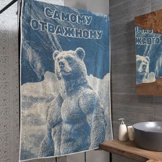 Полотенце махровое Храбрый медведь 100х150 Полотенце махровое Храбрый медведь 100х150