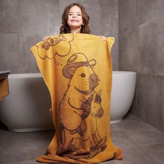 Полотенце махровое Непослушный капибара с петелькой Полотенце махровое Непослушный капибара с петелькой