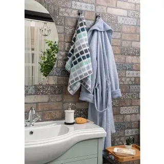 Халат вафельный Лимонная роща женский комбинированный Халат вафельный Лимонная роща женский комбинированный