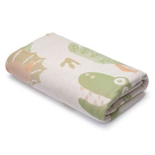 Детский плед из муслина 200х150 Парк динозавров рельефный Детский плед из муслина 200х150 Парк динозавров рельефный