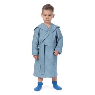 Халат вафельный детский Радость с капюшоном (ушки) Халат вафельный детский Радость с капюшоном (ушки)