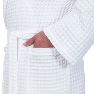 Халат вафельный Основа комфорта универсальный с капюшоном (рельефный) Халат вафельный Основа комфорта универсальный с капюшоном (рельефный)