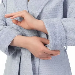 Халат вафельный Лимонная роща женский комбинированный Халат вафельный Лимонная роща женский комбинированный