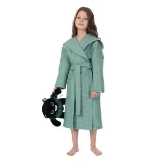 Халат вафельный детский Радость с капюшоном Халат вафельный детский Радость с капюшоном