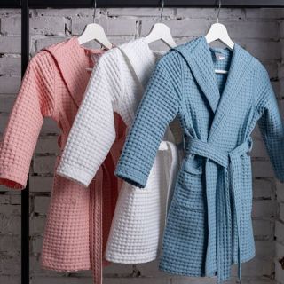 Халат вафельный детский Радость с капюшоном (ушки) Халат вафельный детский Радость с капюшоном (ушки)