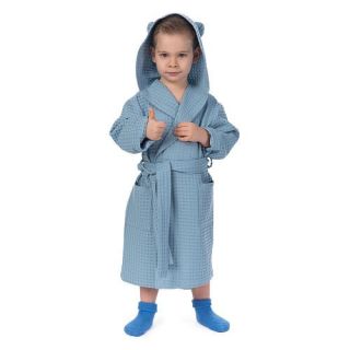 Халат вафельный детский Радость с капюшоном (ушки) Халат вафельный детский Радость с капюшоном (ушки)