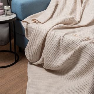 Плед жаккардовый Текстурный с бахромой Плед жаккардовый Текстурный с бахромой