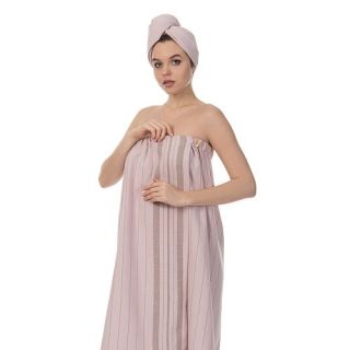 Комплект для сауны Здоровый дух (парео + чалма) женский Комплект для сауны Здоровый дух (парео + чалма) женский