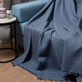 Плед жаккардовый Текстурный с бахромой Плед жаккардовый Текстурный с бахромой