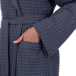 Халат вафельный Основа комфорта универсальный с капюшоном (рельефный) Халат вафельный Основа комфорта универсальный с капюшоном (рельефный)