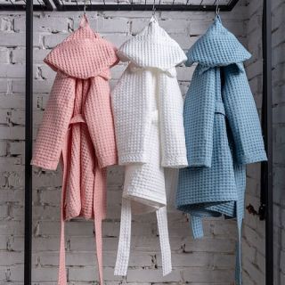 Халат вафельный детский Радость с капюшоном (ушки) Халат вафельный детский Радость с капюшоном (ушки)