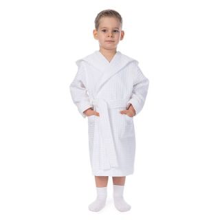 Халат вафельный детский Радость с капюшоном (ушки) Халат вафельный детский Радость с капюшоном (ушки)
