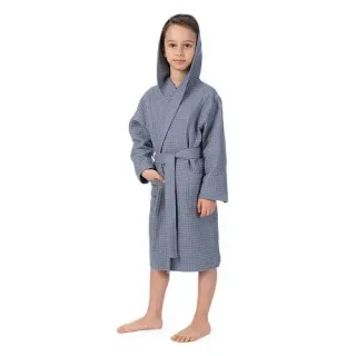 Халат вафельный детский Радость с капюшоном Халат вафельный детский Радость с капюшоном