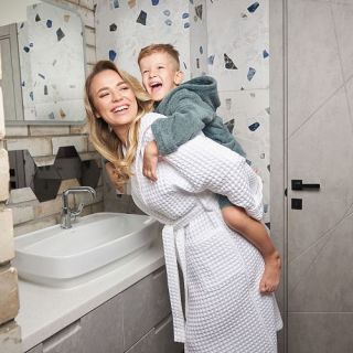 Халат махровый детский Мое сокровище с капюшоном Халат махровый детский Мое сокровище с капюшоном