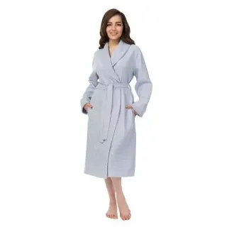 Халат вафельный Лимонная роща женский комбинированный Халат вафельный Лимонная роща женский комбинированный