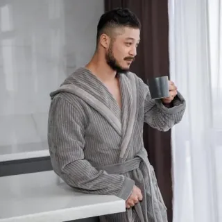 Халат махровый Моя гармония мужской c капюшоном Халат махровый Моя гармония мужской c капюшоном