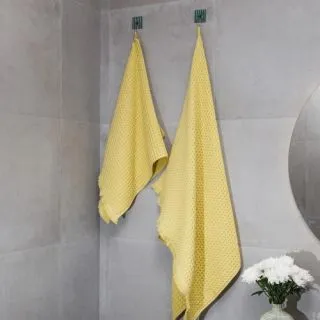 Cleanelly – Полотенце рельефное Gioia di vivere с петелькой, желтый Cleanelly – Полотенце рельефное Gioia di vivere с петелькой, желтый