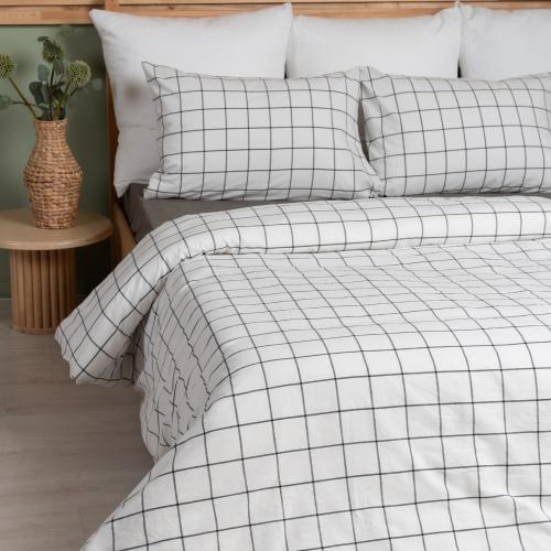 Cleanelly – Комплект постельного белья ПРАКТИКА вареный хлопок, размер 1,5 спальное, Евро